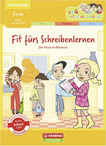 Schreibmotorik Übungsheft für Kinder in der Vorschule - STABILO Fit fürs Schreibenlernen - Form (Die 4 Entdecker-Freunde) | Vorschule, Form (Die 4 Entdecker-Freunde)