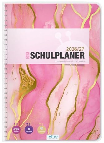 TRÖTSCH Schulplaner Pink 26/27 DIN A5