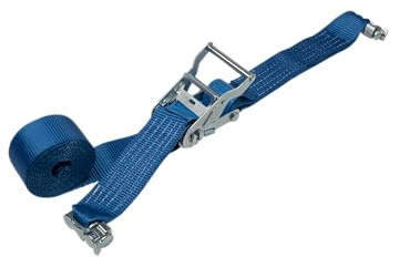LOADCARE 2er Spanngurt mit Doppelfitting 1000daN 3 m x 50 mm blau für LKW, Lieferwagen, Anhänger