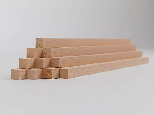 Holznagelmanufaktur GmbH - 10er-Set Buche Holzleiste - 20/20/500 mm