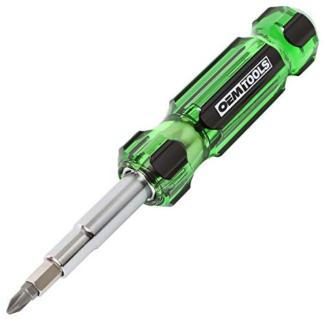 OEMTOOLS 13-in-1 Multi-Bit Screwdriver, Nut Driver and Schrader Valve Tool, Multi Tool Screwdriver Kit, HVAC Tools, Electrician Tools
