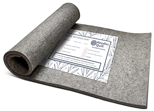 XL Woll-Pressmatte, 91,4 x 45,7 cm, 100% natürliche neuseeländische Wolle, Bügelmatte für Quilten, Bügelstation – Woll-Bügelkissen, Quilter, Pressmatte, Quilten, Bügelpads für Quilter