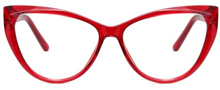 QECEPEI Blue Light Glasses Cateye Women Fake Eyeglasses Anti Eye Strain Computer Glasses Clear Lens