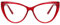 QECEPEI Blue Light Glasses Cateye Women Fake Eyeglasses Anti Eye Strain Computer Glasses Clear Lens Red