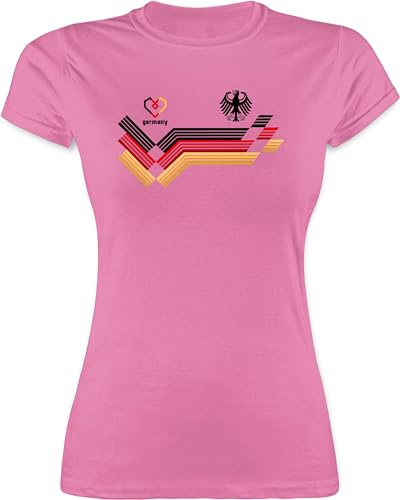Shirtracer - Shirt Damen - Fußball EM WM - Deutschland Germany Adler Schwarz Rot Gold