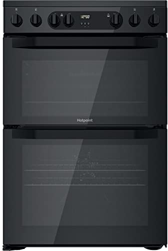 Hotpoint 60cm Double Oven Electric Cooker - Black