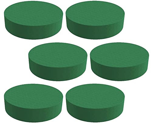 Amagogo 6X Vert Floral Mousse Humide Fleurs Artificielles Bol Affichage DIY Artisanat Rond Fleur Arrangement Bloc Briques pour Fleuriste Mariage Décoration de, 12cmx4cm