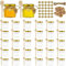 XiYee 20Pcs 45ml Mini Pots à Miel en Verre Hexagonaux avec Louches en Bois, Pendentifs Abeille, Étiquettes en Papier Kraft, Jute Pots à Confiture, Parfait Babyshower, Faveurs de Mariage (20)