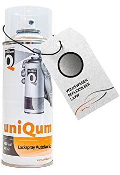 uniQum Autolack Spraydose fürs Auto für VOLKSWAGEN REFLEXSILBER LA7W Autolack Reparatur 400 ml