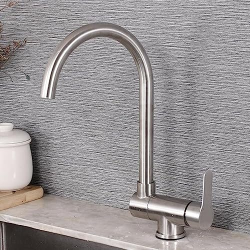 Vorfenster Küchenarmatur Klappbar Wasserhahn Küche Edelstahl Gebürstet Spültischarmatur Vorfenster-A