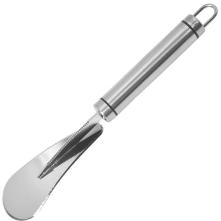 Coltello per Pompelmo Curvo e Seghettato, Efficiente Pelapatate Portatile in Acciaio Inossidabile, Pelapatate per Arance, Pelapatate per Agrumi, Pelapatate e Melograno, Gadget da Cucina per Sbucciare