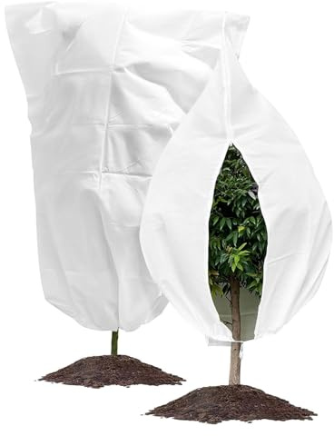 EUIEUT 2 Stk Winterschutz für Pflanzen Frostschutzhaube 120*180cm Schutzhülle für Winterpflanzen Pflanzenschutz Winter Pflanzenschutzhaube Pflanzensack Frostschutz Pflanzenschutzsack Pflanzenabdeckung