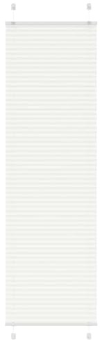 vidaXL Tenda Plissettata Bianca 65x200 cm Larghezza Tessuto 64,4 cm