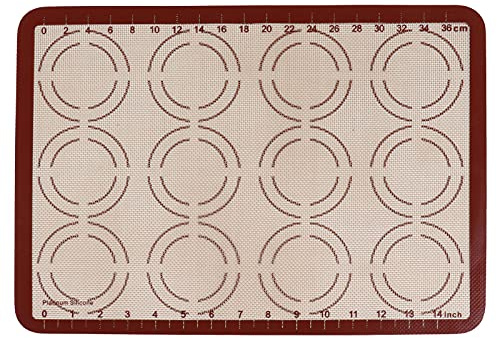 RASTKY Silicone Thickened Baking Mat Baking Pan Mat for Bread Dessert Biscuits Multifunctional Kitchen Supplies for Oven and Dishwasher (1 X Baking Sheet) (42 * 29.5 [12 double circles