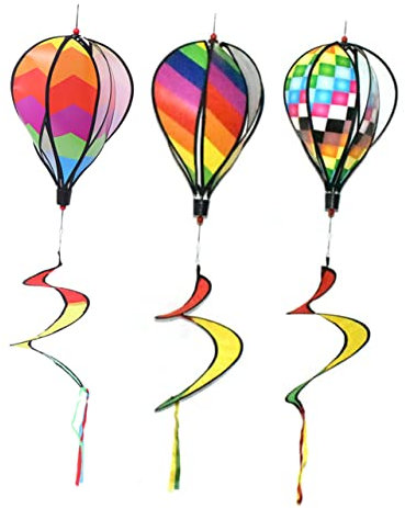 Yardwe 3pièces Montgolfières Spirales Rotatives Décoratives Lot pour Jardins Et Cours Extérieures