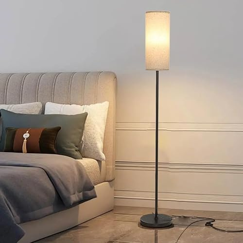 Kariosid Floor Lamp for Living Room Modern, 3 Color Temperature Standing Lamps with Linen Lampshade,68'' Standard Tall Lamps with Footswitch for Bedroom,Office