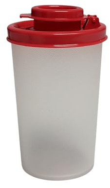Tupperware Würzling Salz und Pfeffer Atreuer ideal für Auto, Büro, Camping & Unterwegs Gewürzzwerg Mini Salzstreuer Gewürze 100ml transparent rot