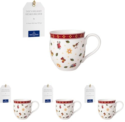 Villeroy & Boch – Toy's Delight Henkelbecher Bunt, Spülmaschinenfest, Mikrowellensicher, Kaffetasse, Tasse Klein, Kaffebecher Toys, Heißgetränkebecher, Weihnachtsbecher, Premium Porcelain