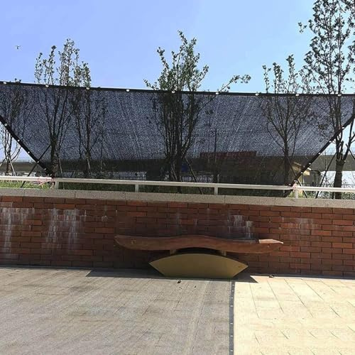 Telo Ombreggiante 3x4 con Occhielli Vela Ombreggiante Impermeabile Tessuto Rete Ombreggiante per Serra Protezione Solare/Anti-UV 90% Traspirante Raffreddamento Reti Giardino,black-4x7m