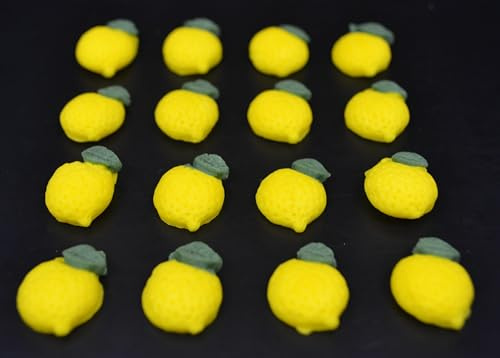 16 x Edible 3D lemons lemon fruit vegetables icing toppers, cake cupcakes decorations