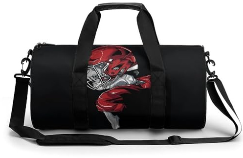 Mann Mit Helm Sport Duffel Bag Sporttasche Reisetasche Handgepäck Tasche Schwimmtasche Weekender Bag 45x23x23cm