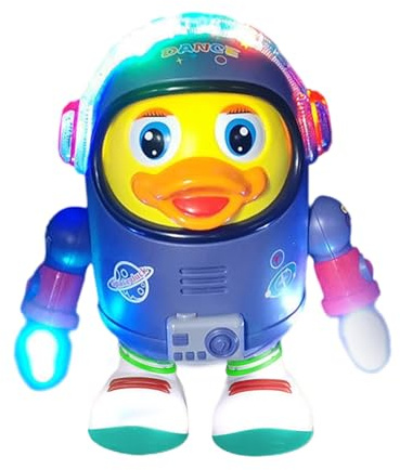 Tanxier Dancing Duck, Dancing Space Duck Toy, Wiggling Robot with Lights and Sounds for Kids 3+ Girls Boys Birthday Home School Preschool
