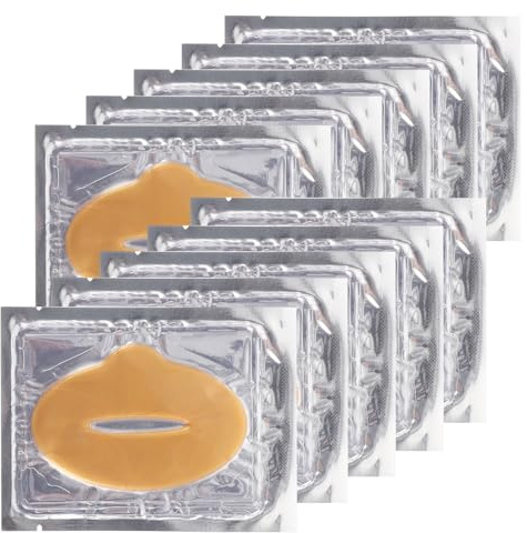 PRETYZOOM Maschera Labbra Idratante Collagene 25 Pezzi in Fibra Vegetale per Labbra Morbide e Nutrite per Viaggi e Uso Domestico