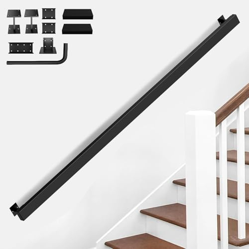 OVLRIJP Pasamanos Escalera, Barandilla Escalera, Barandilla de Metal, Pasamanos para Villas, Apartamentos, Pasillos. Interiores y Exteriores (420cm)