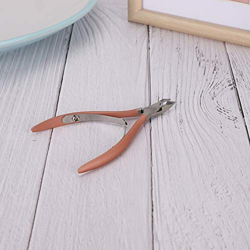 Tomvorks Forbici per Pelle Morta in Acciaio Inossidabile Tagliaunghie Professionale per Manicure e Pedicure 3,9x2,5 Pollici Rosso (Oro rosa)