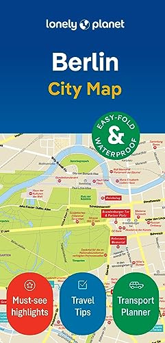 Lonely Planet Berlin City Map: Durable, Waterproof, Easy-Fold Planning Map with Attractions & Walking Tours (Compact City Planning Maps)