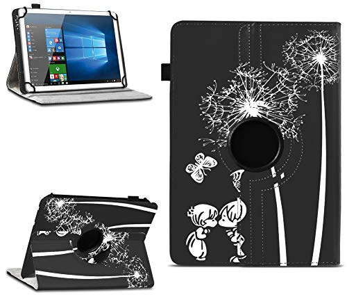 NAUC Robuste Universal Hülle 10 10.1 10.2 10.3 10.4 10.5 10.6 10.8 11 Zoll Tablet Schutzhülle Kunstleder Tasche Standfunktion extra 360° Drehbar