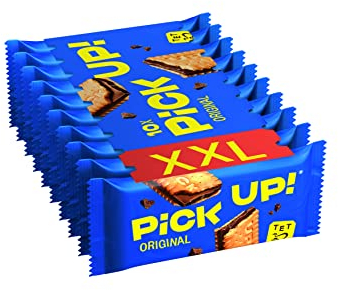PiCK UP! Original, Keksriegel mit knackiger Milchschokoladentafel zwischen zwei Keksen, der Snack für unterwegs, 1 er Pack (10 x 28 g)