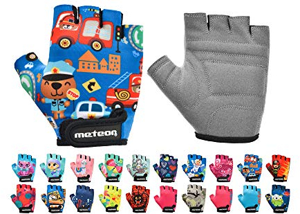 meteor Kinder Fahrradhandschuhe Bike Gel BMX Handschuh Jungen Fahrrad Handschuhe Mädchen radhandschuhe Scooter radhandschuhe Kinder Tretroller Handschuhe Fahr-Rad