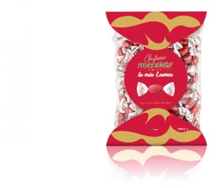 Confetti Maxtris TWIST incartati singolarmente a caramella gusto classico CIOCOMANDORLA ROSSA 1 Kg. per Laurea, Compleanno, Matrimonio