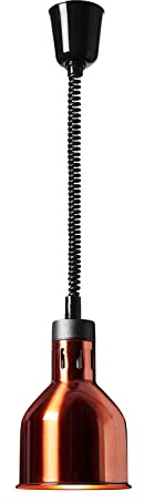 Royal Catering RC-SHSFL05 värmelampa mässing optik 17,6 x 17,6 x 26 cm justerbar värmestrålare värmelampa gastro-varmhållning