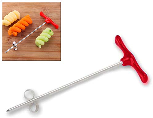 Pelador en Espiral, Cortador Manual Verduras para Ensalada de Patata Zanahoria y Pepino, Herramienta Cocina Multiusos para Preparar Comida Saludable, Fácil de Usar y Limpiar, Ideal para Hogar Oficina