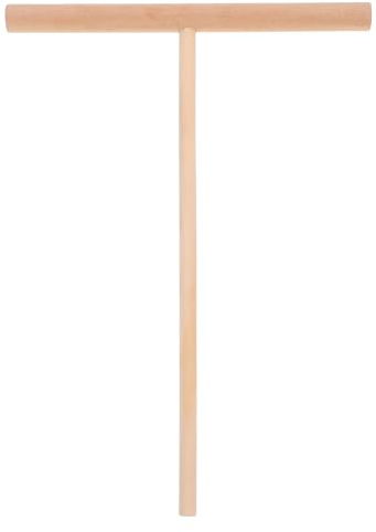 KICHOUSE Utensile da Cucina in Materiale Naturale per Crepes a Forma di T Spatola e Distributore di Pasta per Crepe per Uso Domestico e Ristorazione
