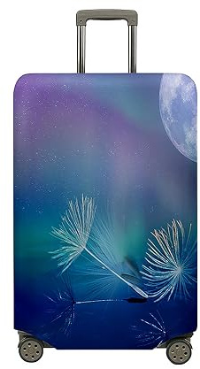 Morbuy Funda Maleta Grande Mediana, Protectoras para Funda Maleta Cabina Antipolvo, Impresión de Diente de León Funda para Maletas de Viaje Elástica (Aurora,L (26-28 Inch Luggage))