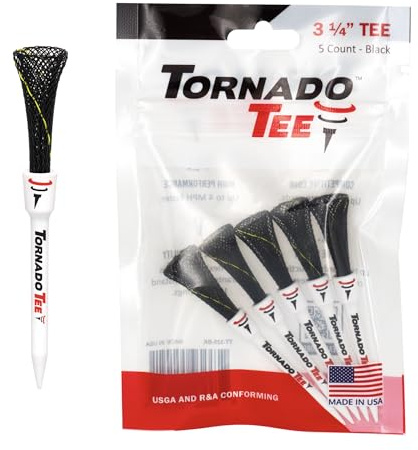 Tornado Tee svart högpresterande golftröja