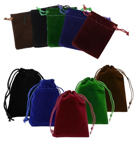 LMOGWL 20 Stück mit Kordelzug bunte weiche Samt-Schmuckbeutel, wiederverwendbare Schmuckbeutel Party Geschenk schmuckbeutel für Hochzeit, Valentinstag, Urlaub Party Geschenkbeutel 7x9cm (5 Farben)