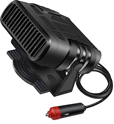 Gatuida 12v Chauffage De Voiture Désembueur Portable Et Pratique Pour Dégivrer Et Désembuer Les Vitres Ventilateur Chauffant Compact Pour Véhicules