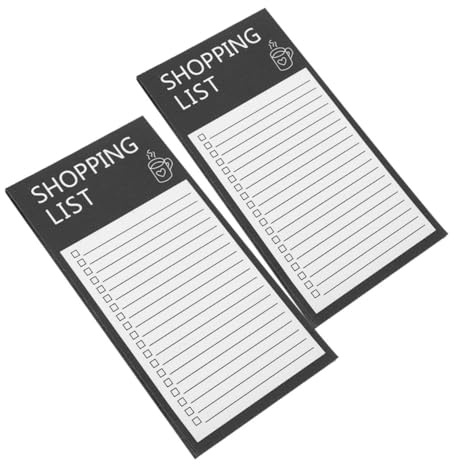 Vaguelly Magnetischer Notizblock 2 Stück mit Wiederverwendlicher Funktion und Einzigartigem Design für Kühlschrank und Einkaufsliste aus Papier zur Küchenorganisation