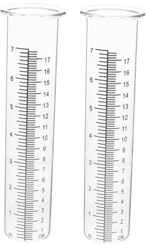 KONTONTY 2stücke Regenmesser-ersatzglas Aus Kunststoff Mit Fassungsvermögen Für Garten Frostsicheres Messgerät Zur Niederschlagsverfolgung Im Freien