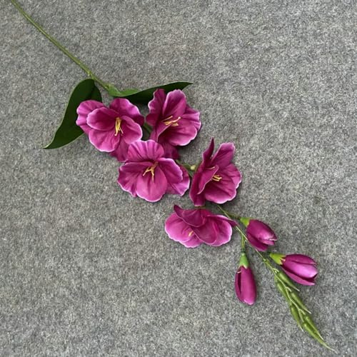 AQCQDQ Künstliche Gladiolen mit langem Stiel, 78 cm Lange künstliche Blumen, Weiße Gladiolen Seidenblumen, Langer Stiel für Hochzeit, Babyparty, Tafelaufsätze, Dekoration, 10 Stück (Lila;,5 Stück)