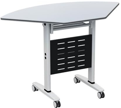 YDkjwjw Konferenzraumtisch 2er-Set, Flip Top Klappbare fächerförmige Seminar-Besprechungstische Rollbarer Besprechungs-Trainingstisch mit Rädern Klappbare Moderne Konferenztische für das Home-Office