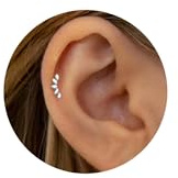 Mezrkuwr 925 Silber Gold flache Rückseite Ohrringe, Gold Zierliche Kletter ohrstecker, Fadenloser Knorpel Tragus Conch Piercing Helix Ohrstecker