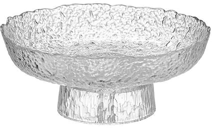 RISHORI Corbeille à Fruits en Verre, Bol décoratif sur Pied pour la décoration intérieure, Grande Corbeille à Fruits pour comptoir de Cuisine, présentoir à pâtisseries,25.6cm