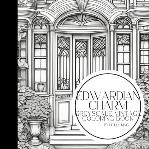 Grayscale Edwardian Women Coloring Book – 25 Elegant Portraits for Vintage Lovers | Relax and Unwind with Timeless Beauty | 8.5 x 8.5” Curated by Small Business