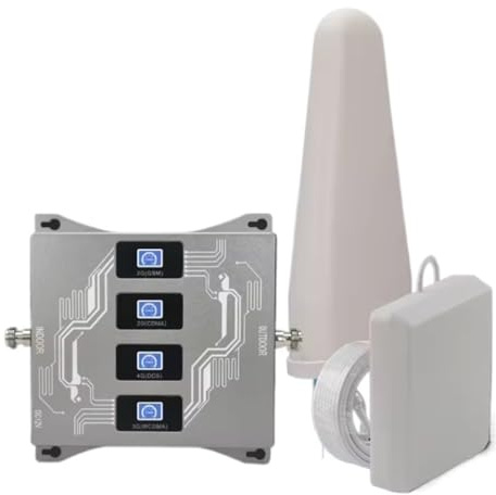 Amplificateur 4 Bandes 2G 3G 4G CDMA UMTS LTE 700 850 900 1800 2100 De Signal Kit Répéteur Réception Mobile Couverture plus large(700 900 1800 2100)