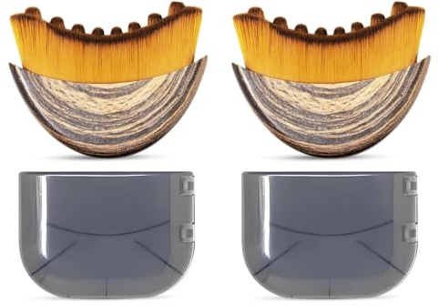 Lymphatic Contour Face Brush for Facial Massage, Rejuvenating & Depuffing - Manual Gua Sha Alternative for Jawline Lifting, Eye Bags, Double Chin & Neck Care(2Pcs)